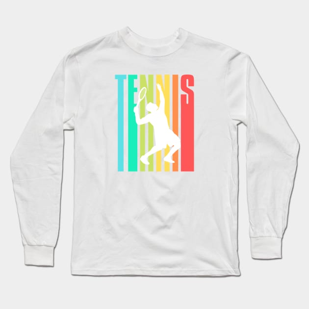 US Open Tennis Player Silhouette Long Sleeve T-Shirt by TopTennisMerch